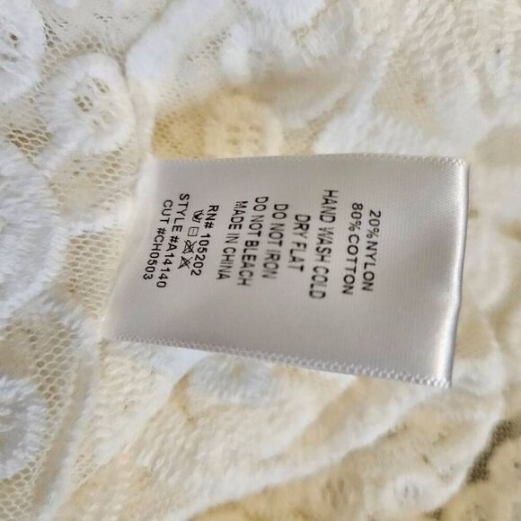 Chalet sleeveless long cardigan,  off white lace, M. #872 - Picture 6 of 6